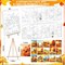 16 Set Pre-Drawn Canvas Painting Kit – 8x10 Inch with Easels & Brushes (Fall)